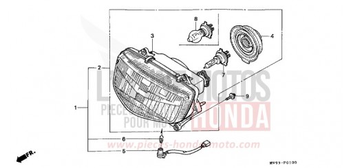 PROJECTEUR CBR600FP de 1993